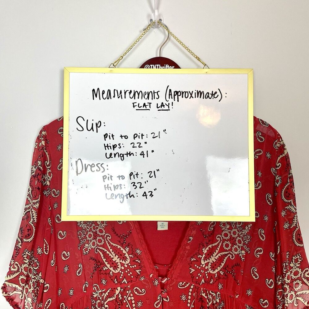 Sundance Briela Bandana Western Cowgirl Print Bohemian Midi Dress Red Sz Medium - Picture 13 of 13